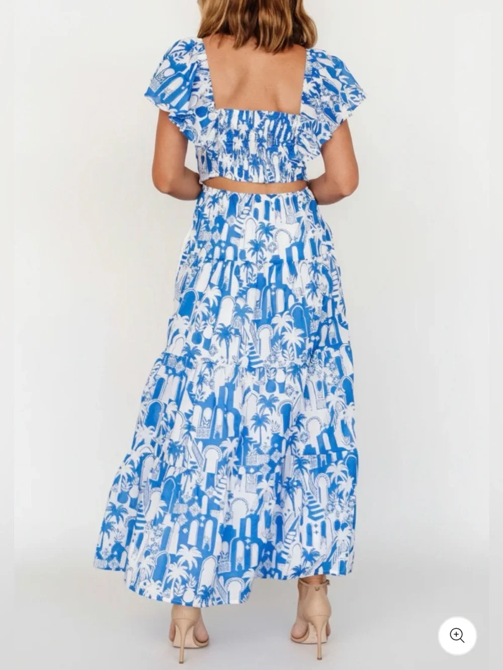 NWT BALTIC BORN Catira smocked lightweight cut out vacation maxi dress 1X - Picture 5 of 9